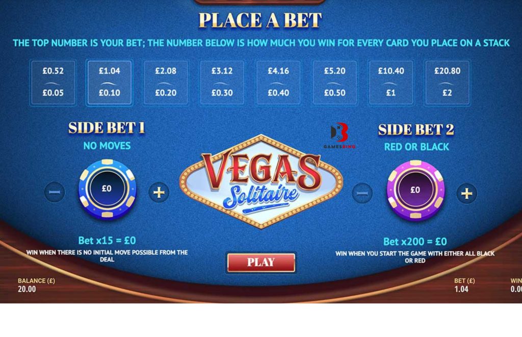 Scoring System of Vegas Solitaire